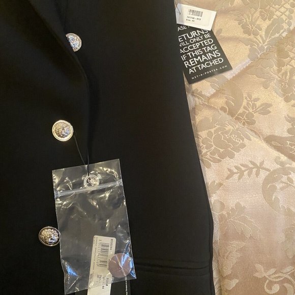 Versace Versus Black Double Breasted Blazer Vest Dress W/ Open Back 44 NWT - Picture 9 of 12